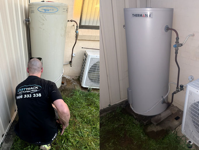 Replacement outdoor hot water heater
