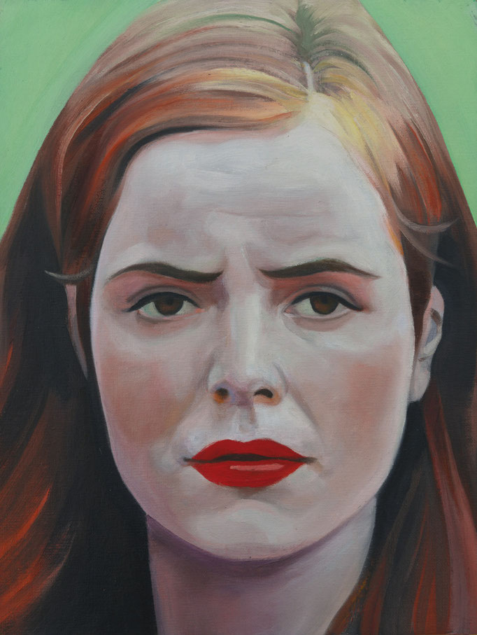 Alexia Huppert (the Legacy, Nr 160) --- oil and acrylic on canvas --- 30,5 cm x 40,6 cm --- 2023