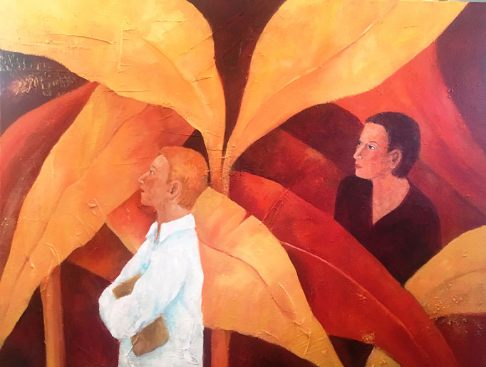 Unterwegs | Mixed Media auf Leinwand 