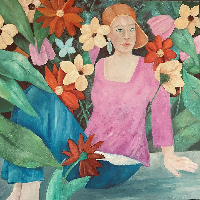 Ein Sommertag | Mixed Media auf Leinwand | 80 x 80 cm | 2026