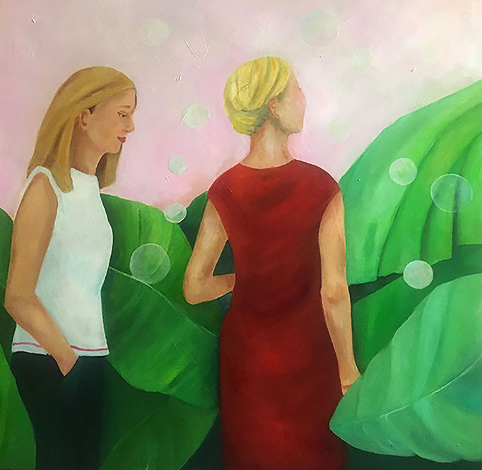 Träume  |  Mixed Media auf Leinwand  |  100 x 100 cm  |  2021