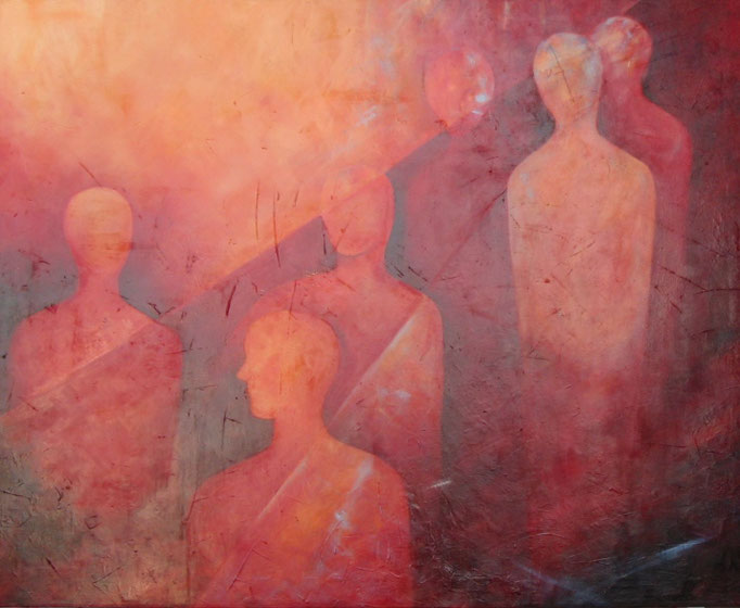 Erscheinungen | Mixed Media auf Leinwand | 120 x 150 cm | 2023