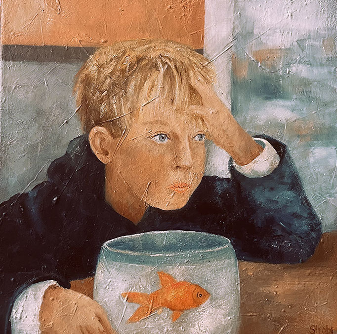 Und nun? | Öl auf Leinwand | 40 x 40 cm | 2023