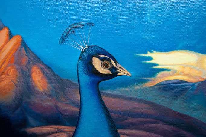 "The river of joy" - Peacock, detail  