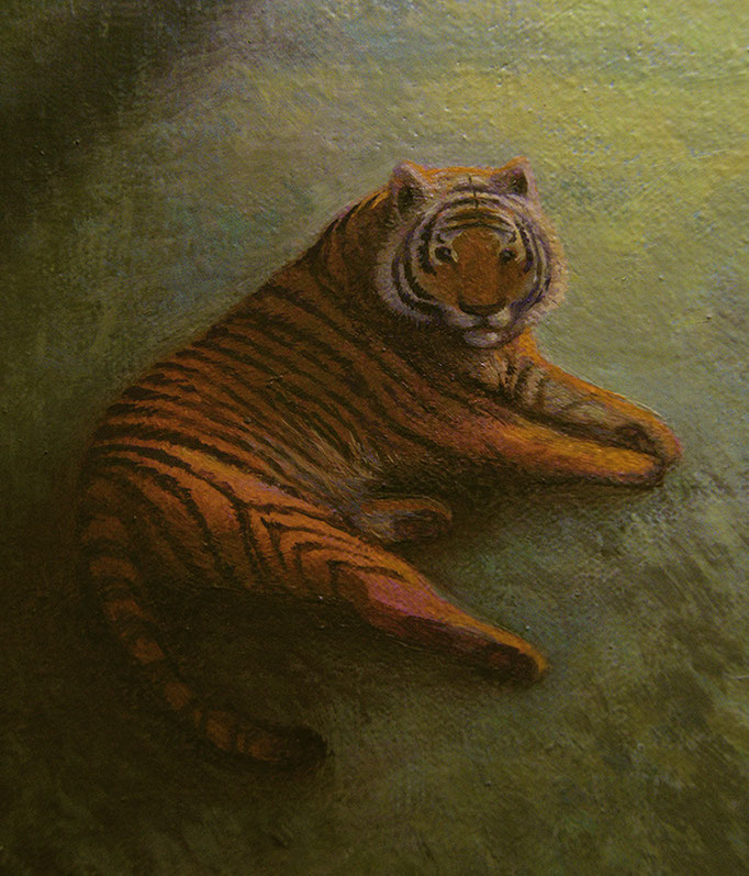 "Alpha Omega" - Oil on canvas  - Tamed Tiger, detail