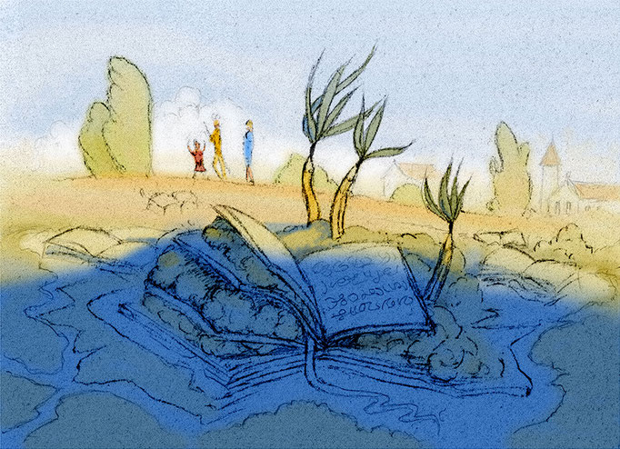 "Ligne de vie" - Étude couleur numérique