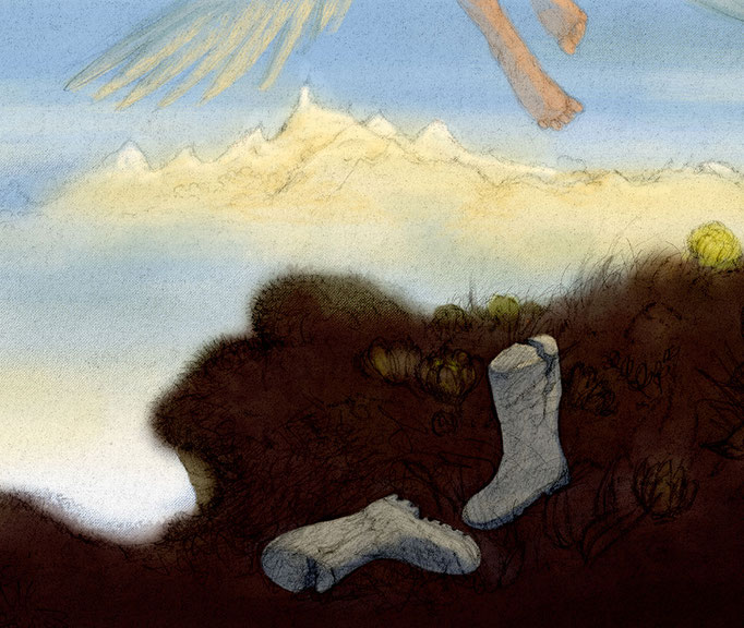 "The Bridge" - Digital color study for this new painting