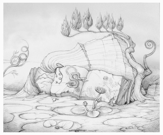 "Un roman géologique" - Dessin préparatoire