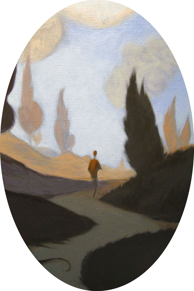 "Là où naissent les roses" - Détail du travail en cours - Format 81 x 60 cm