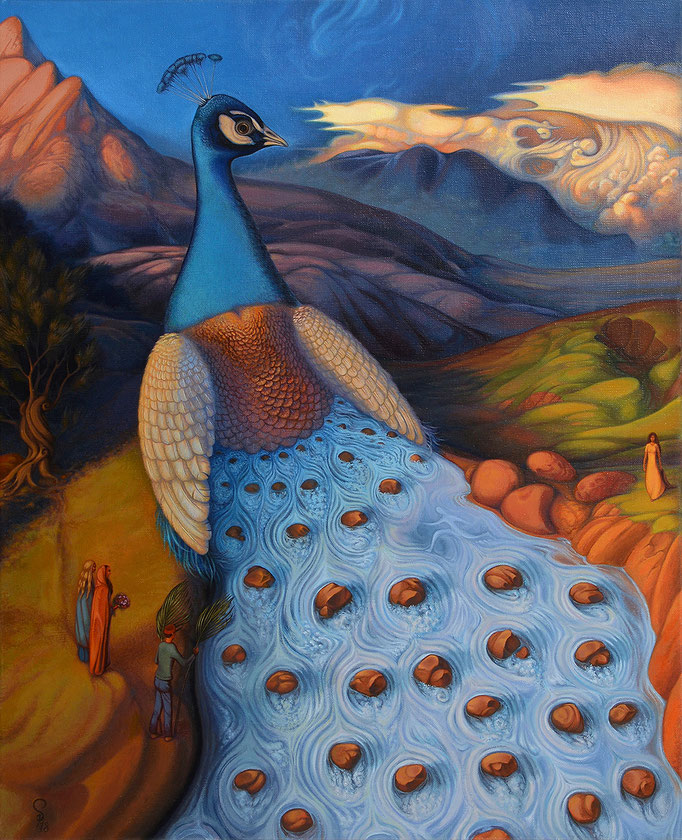 "La rivière de la joie" - Huile sur toile 61 x 50 cm. Original