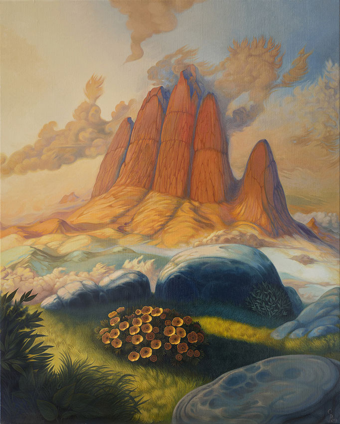 "Tout l'or du monde" - Réalisme métaphorique. 81 x 65 cm