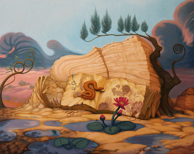 "Un roman géologique" - Huile sur toile 92x73cm