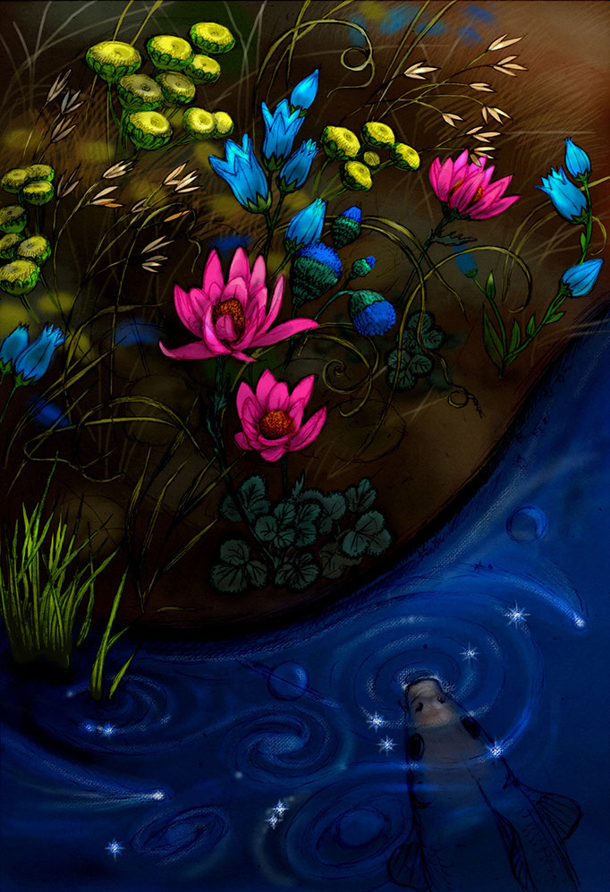 "Naissance" - Étude couleur numérique pour un nouveau tableau