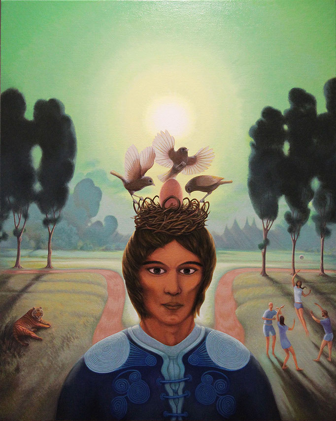 "Alpha Omega" - Huile sur toile 81 x 65 cm