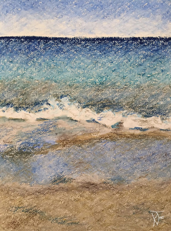 Meeresrauschen  |  19,5 x 27,5 cm |  Ölkreide
