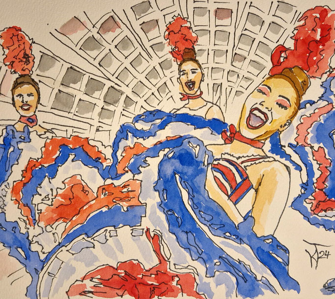 Moulin Rouge - Paris |  25 x 21 cm  | Aquarell