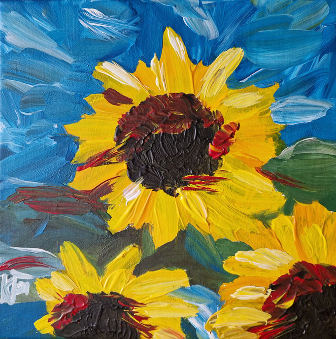 Sonnenblume  |  30 x 30 cm  |  Acryl