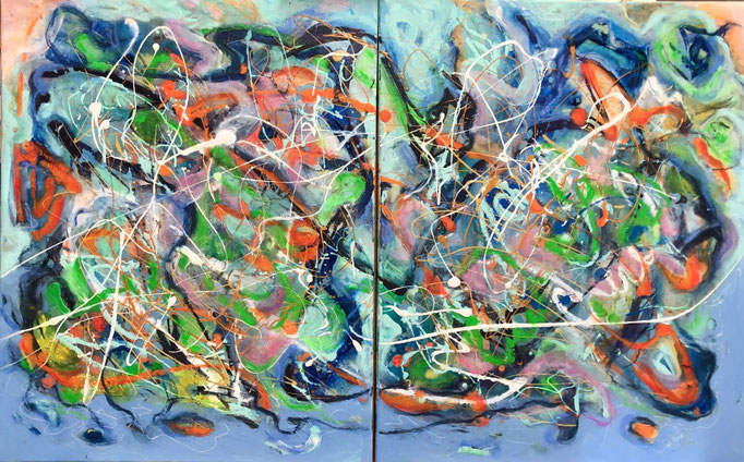 "TRANSCENDENCE" (diptych) 20X16ea/20X32oa  