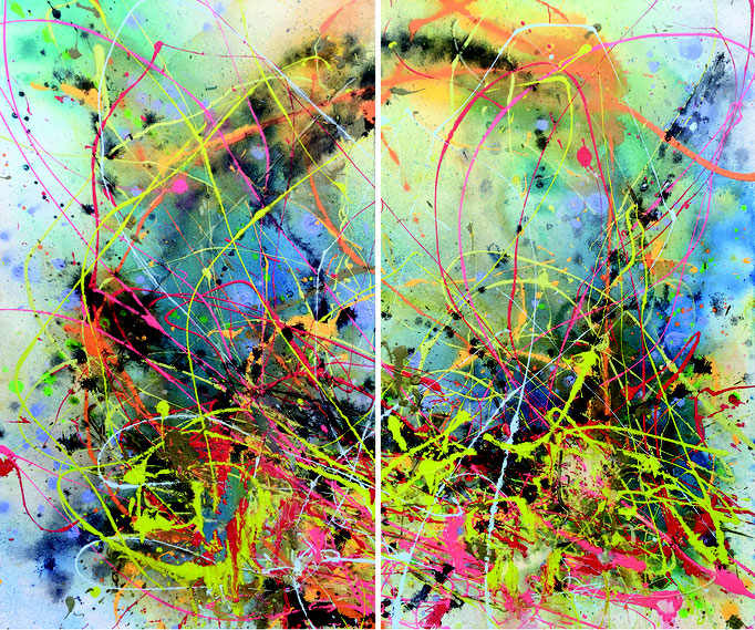 "EMBRACE"  (diptych)  40X48  Exclusively at A'EO Fine Art, Greensboro NC