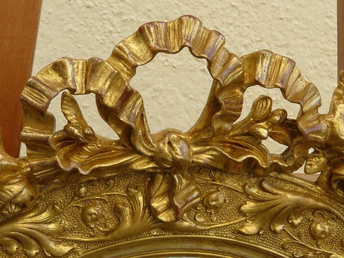 Fronton miroir oval XIXème