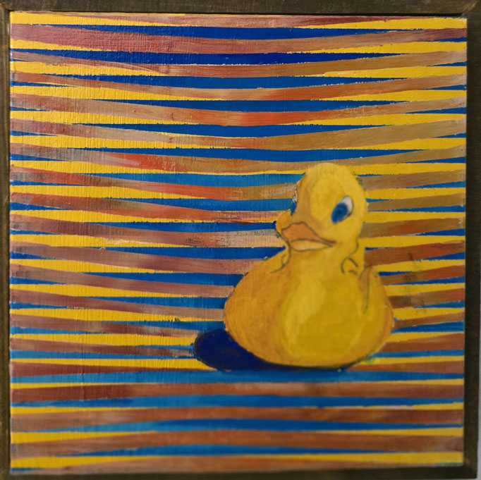 EnzoEntchen, 20 x 20 im Rahmen