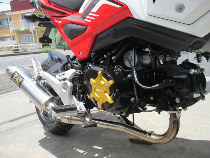 グロム改 JC75型 ヨシムラサイクロンマフラー - 4ミニ グロム改 JC75型 ヨシムラサイクロンマフラー - 4ミニ