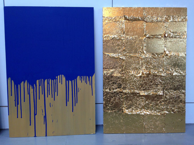 Jupiter Island House, Yves Klein inspired samples by Eve Ashcraft 