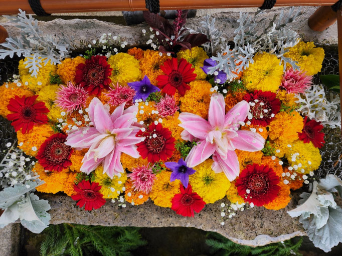 花手水フォトギャラリー 田間神社 千葉県東金市 花手水フォトギャラリー 田間神社 千葉県東金市