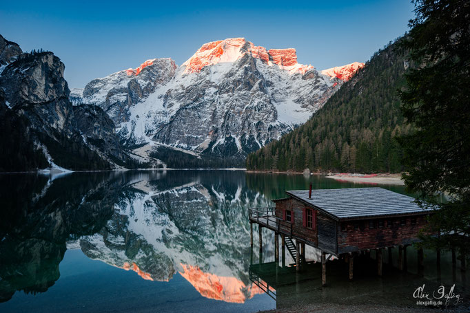 First Light - Lago di Braies, Dolomites, Italy