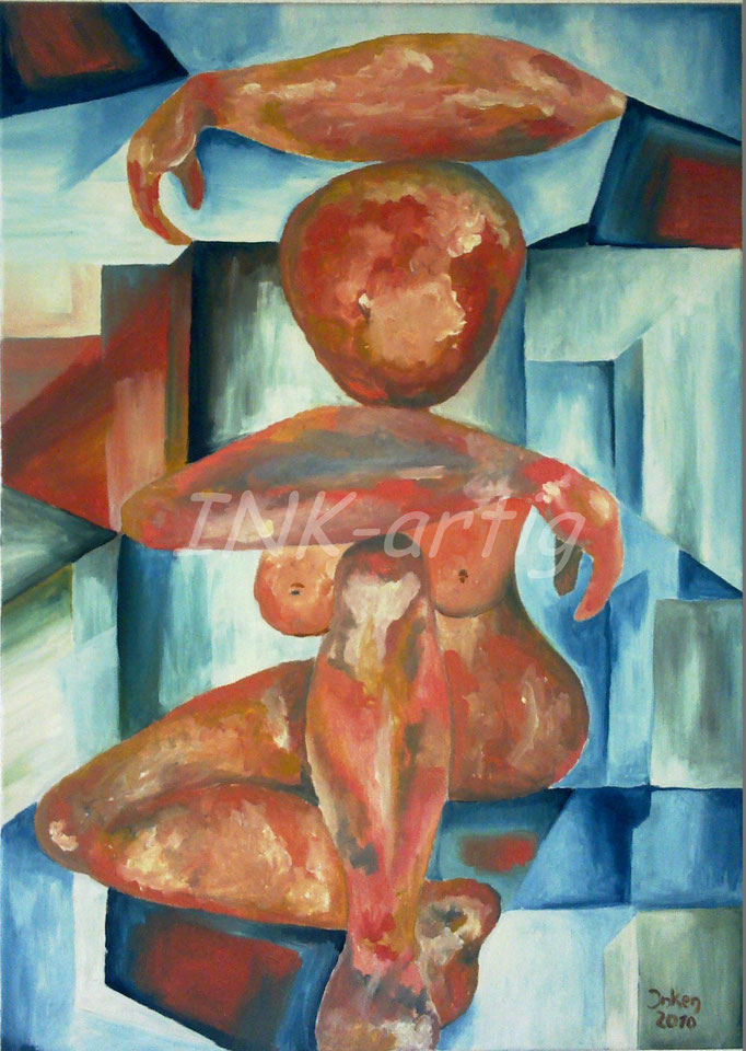 "Meeting Picasso", 2010, Öl auf Leinwand, 50x70