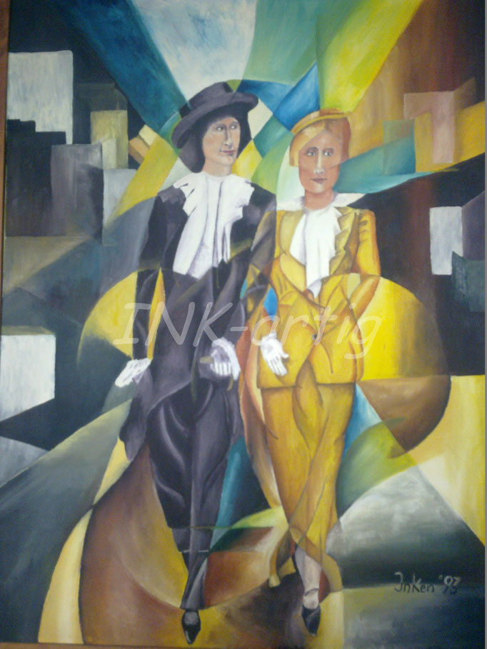 "Orlandos Walk", 1993, 50x70, Öl auf Leinwand