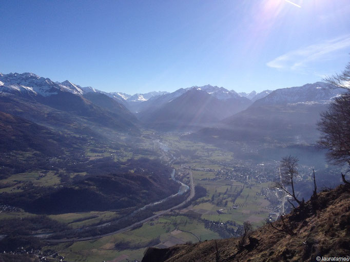 Vue de la vallée d'Argelès-Gazost depuis le Pibeste