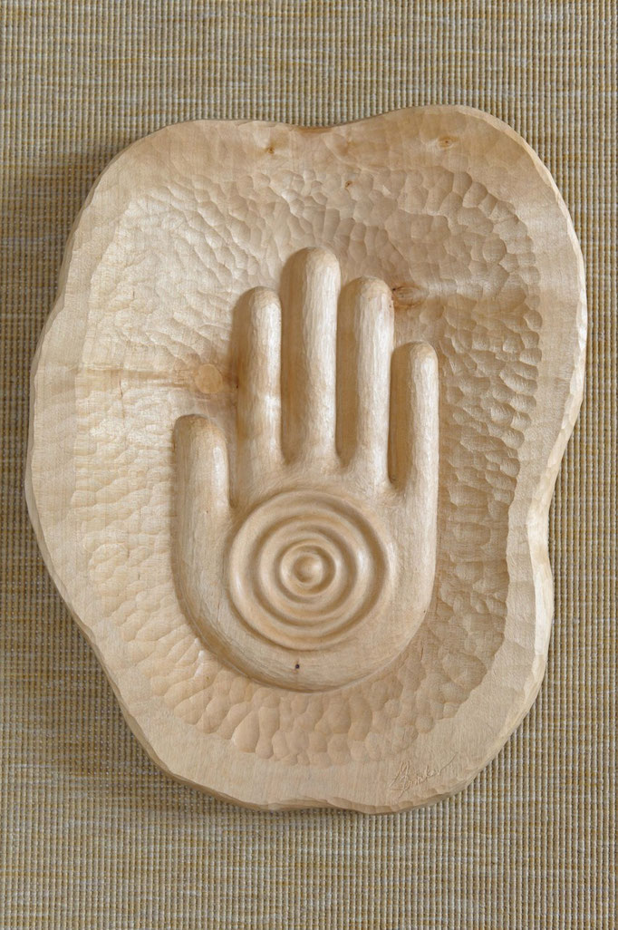 Auftragsarbeit, Firmenlogo als Holzrelief