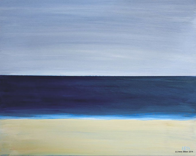 Am Meer IX 56 x 45 cm Acryl auf Hartfaserplatte, ©Irene Ehlers 2014