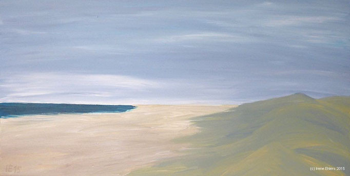 Am Meer XXII 80 x 40 x 3,8 cm Acryl auf Leinwand, ©Irene Ehlers 2014 