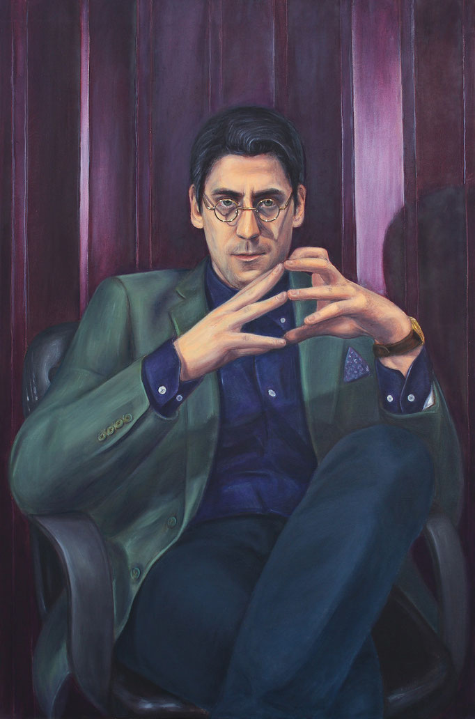 "World in his eyes", 128 x 84 cm, oil on canvas, 2015