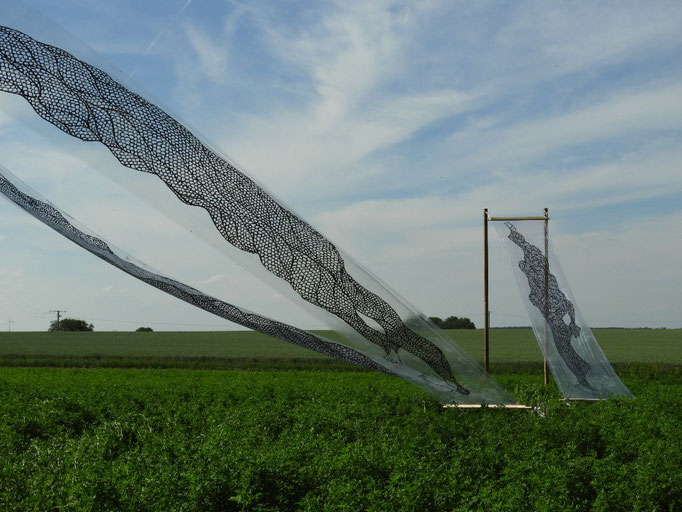 04: Windmühlenschatten, Holz und Acryl auf Plastikfolie von Takashi ...