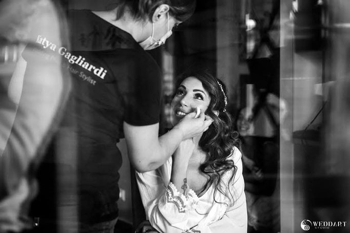  trucco e acconciatura sposa in  location sposa a Roma e provincia di Katya Gagliardi