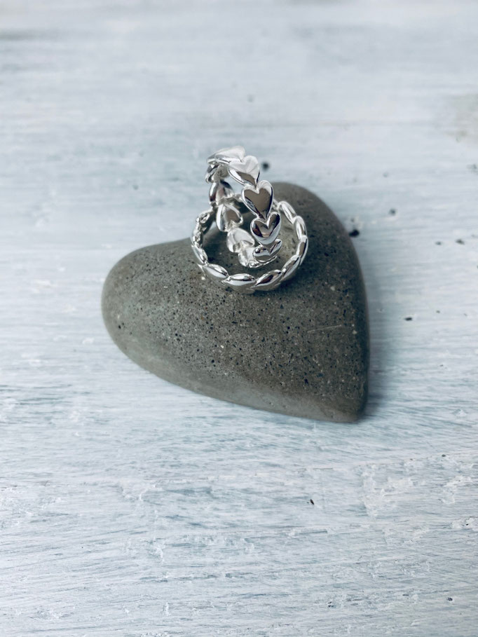 Silberring Herzform