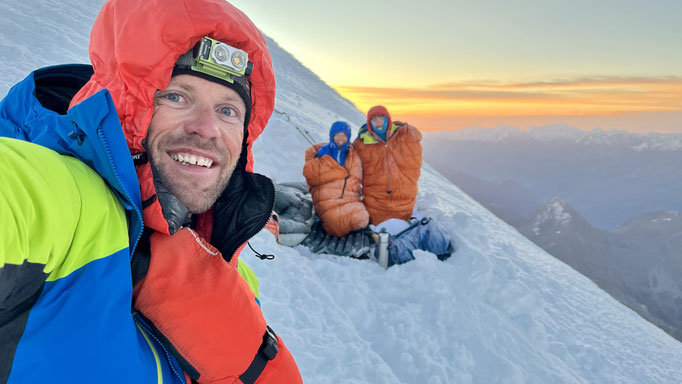 Réveil de malade! - Face nord des Grandes Jorasses - Couloir des Japonais