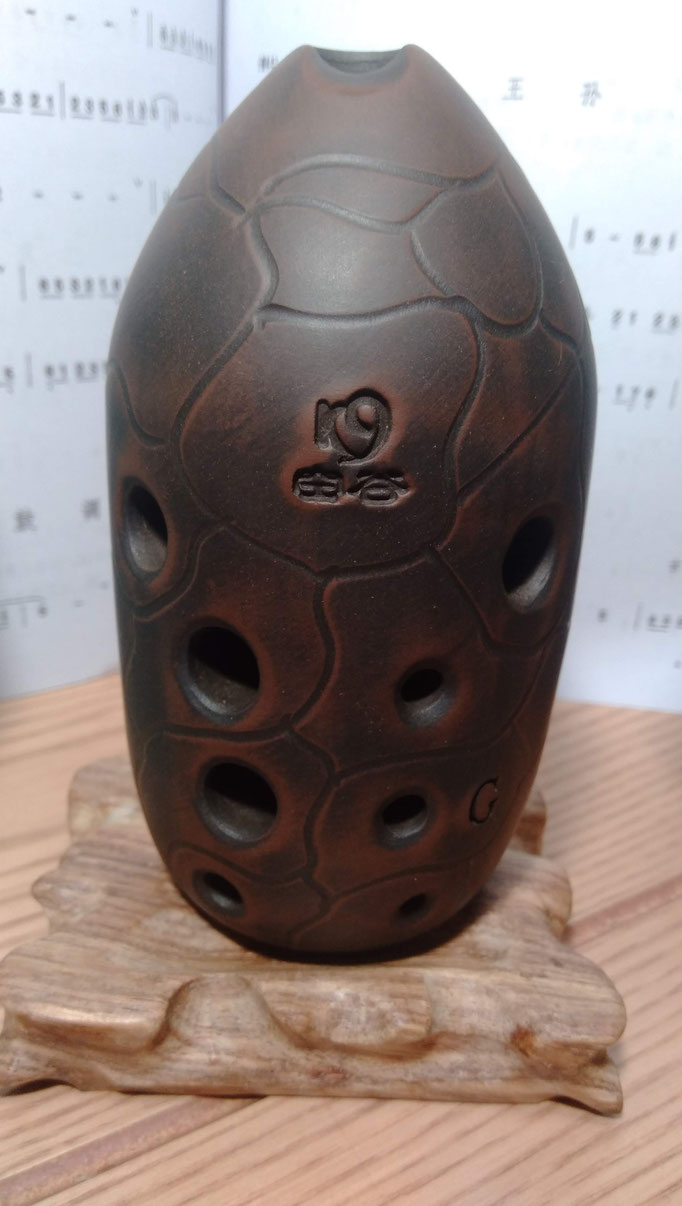 塤 中国の笛 Ｃ調 Xun シュン オカリナ １０穴 陶器製 美品 大きめ 塤 中国の笛 C調 Xun シュン オカリナ 10穴 陶器製 美品 大きめ