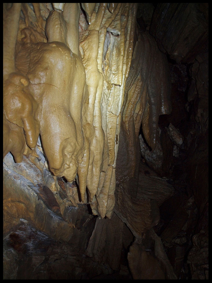 Grotta delle Scandole: concrezioni parietali