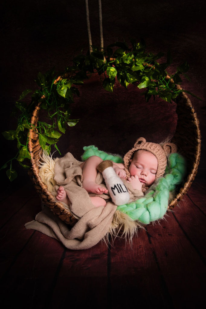 newbornshoot met decors