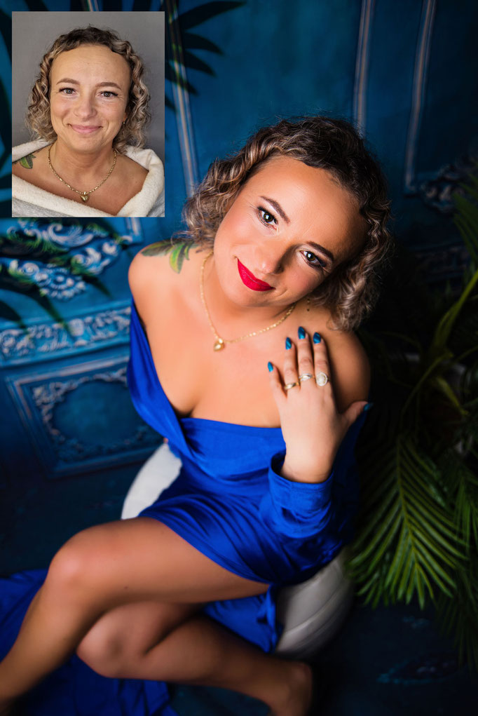 make-up voor kerstmis fotoshoot