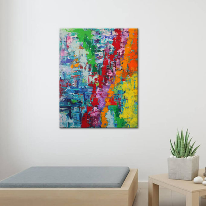 Acrylbilder kaufen farbenfrohes abstraktes Gemälde