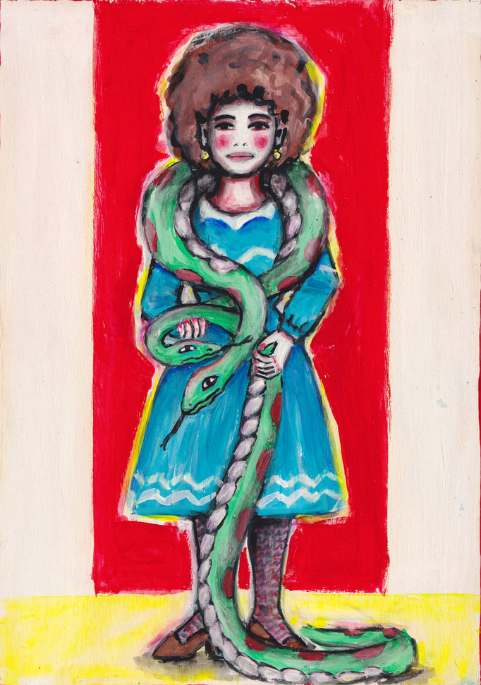 Schlangenfrau, Vorlage: Miss Uno, 1891, A4, 500Fr.