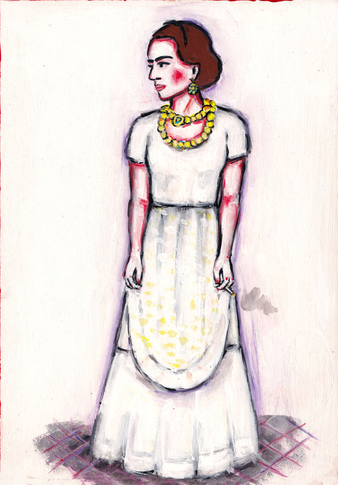 Weisses Kleid, Vorlage: Frida, A4