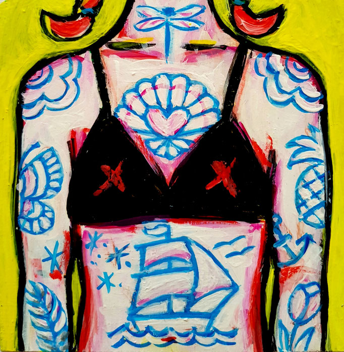 Bikini-Girl, 10x13cm