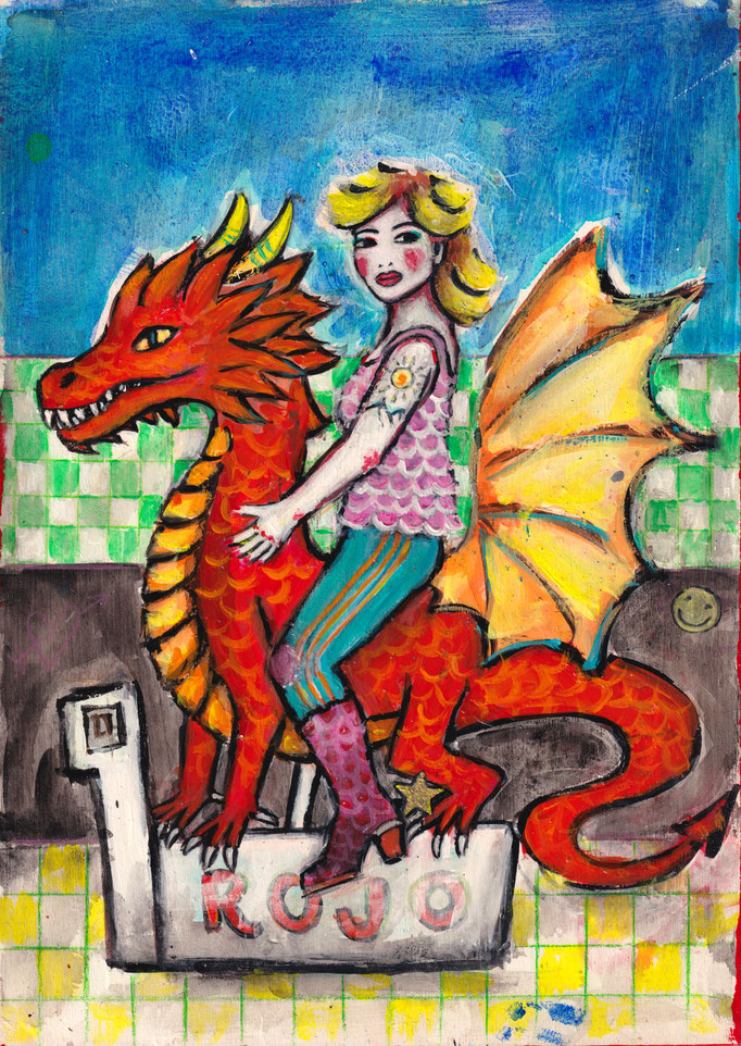Drachenreiterin, A4