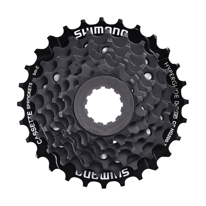 -@Cassette de Piñones SHIMANO TOURNEY CS-HG201 7P 12/32D NEGRO $235 MXN NP1090111